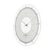 NeXtime kello 8125 Fancy Round, Ø43 cm, seinäkello, valkoinen/hopea
