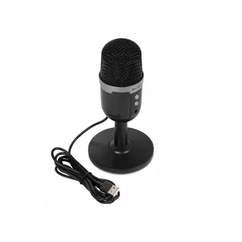 Studiomikrofoni BLOW LED-telineellä — johdollinen USB 2.0, 20–16000 Hz, herkkyys -50 dB, 237 g