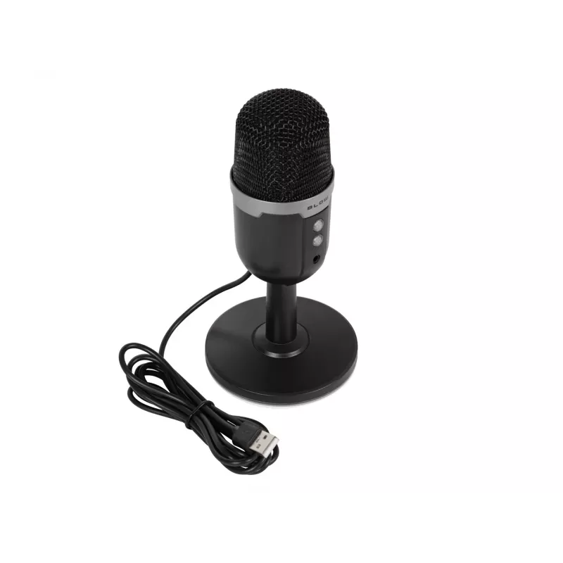 Studiomikrofoni BLOW LED-telineellä — johdollinen USB 2.0, 20–16000 Hz, herkkyys -50 dB, 237 g
