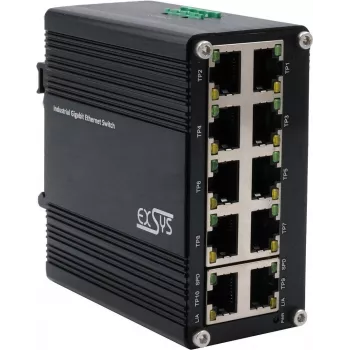 Verkkokytkin Exsys EX-62025 10-porttia 10/100/1000 Mbit/s, 12–48 VDC virransyöttö