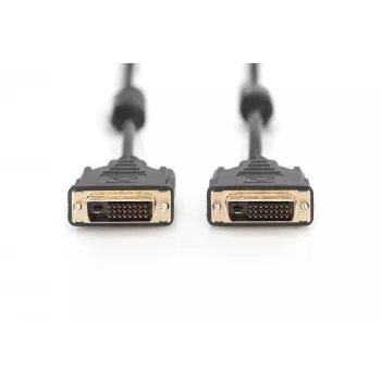 ASSMANN monitorikaapeli DVI 2 m Dual Link uros/uros 2 ferriittiydintä liitäntäkaapeli K8 bulk 24+1 (AK-320101-020-S)