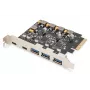 PCIe-kortti Digitus 2x USB-C 3x USB A