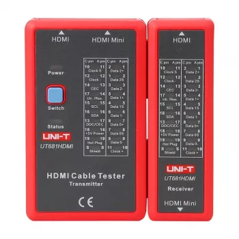 HDMI-kaapelitestari No name UT681HDMI — HDMI-jatkuvuus- ja kytkentätarkistus