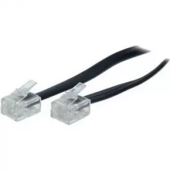 S/CONN 10m RJ11 musta läpinäkyvä kaapeli TC 70090 / 50319 ShiverPeaks