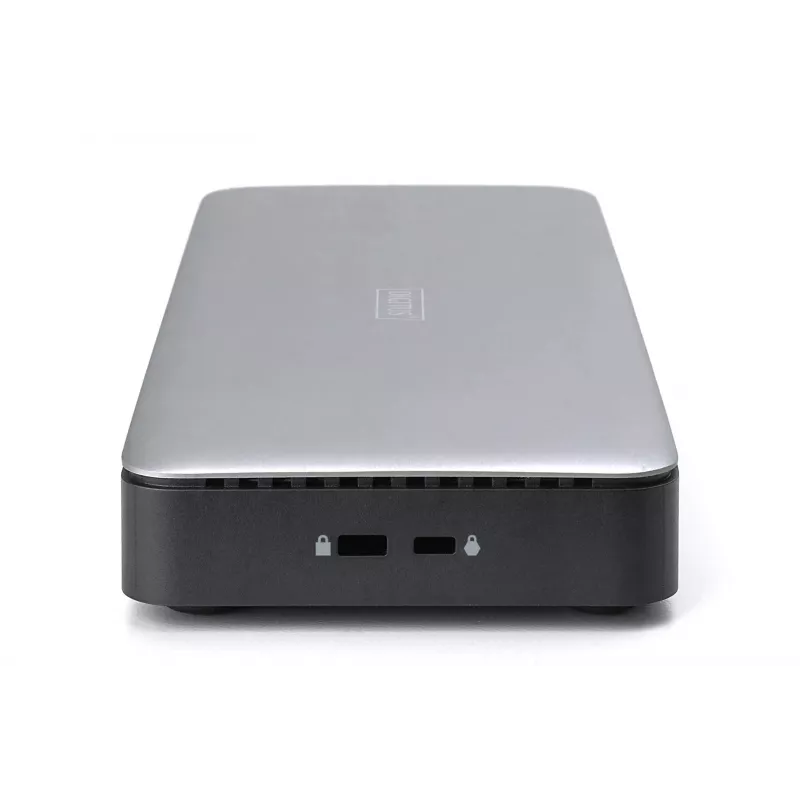 Digitus DA-70918 USB-C-telakointiasema, 13 porttia, 3x HDMI, 2x DP, 4x USB-A, 1x USB-C, RJ-45 1GbE, SD, ääni, 150 W