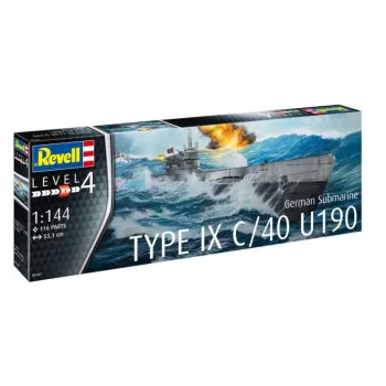 Muovipienoismalli German Submarine T.IX C/40 1/144