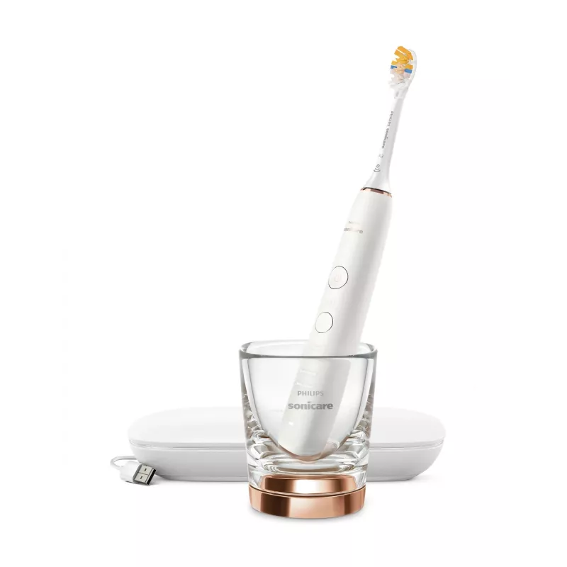 Philips HX9911/23 sähköinen hammasharja aikuinen sonic-hammasharja ruusukulta, valkoinen