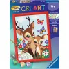 Maalaa numeroilla -sarja Ravensburger CreArt Glücklicher Hirsch — numeroitu kankainen maalaussarja