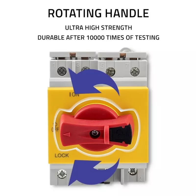 Qoltec 52611 DC-erotuskytkin lukitustoiminnolla | pääkytkin | 1200 V | 32 A | 8 kV | 4P