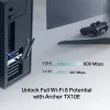Wi-Fi 6 Bluetooth PCIe -sovitin TP-LINK Archer TX10E AX900 — PCIe-kortti, AX900 Wi-Fi 6, Bluetooth