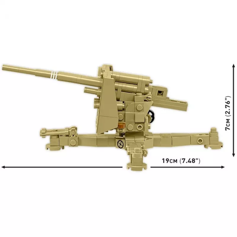 Cobi-palikkarakennussarja 8,8 cm Flak 18 – 232 osaa, mittakaava 1:35