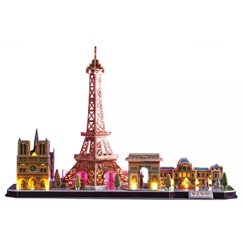 3D-palapeli CubicFun City Line Paris LED 115 kpl