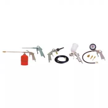 Painetyökalusarja STANLEY 9045718STN, 9-osainen, metallityökalut, spiraaliletku 5 m, max. 20 bar