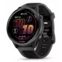 Älykello GARMIN Forerunner 570 — 47 mm liuskekivenharmaa alumiinikotelo, läpikuultava musta silikoniranneke