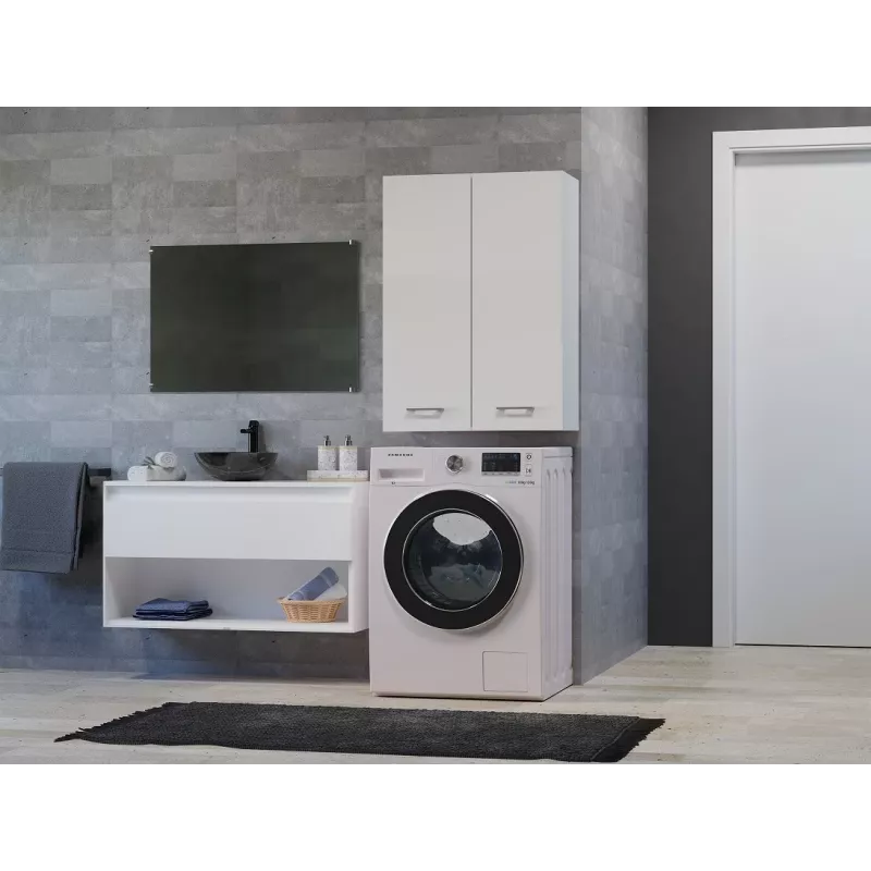 Topeshop POLA MINI DD valkoinen kylpyhuonekaappi valkoinen