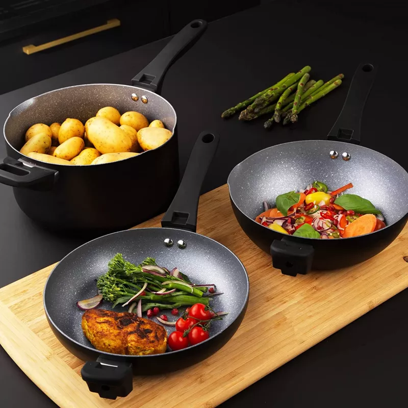 Kattilasarja Russell Hobbs RH01840EU7 – 4-osainen pinottava, metallinen marmoroitu