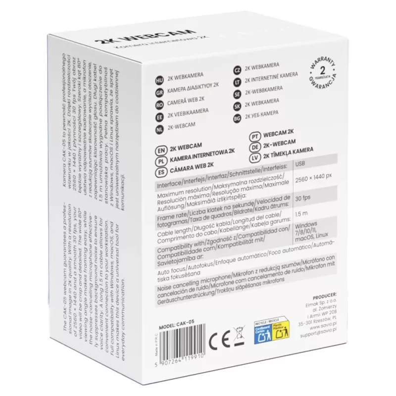 Verkkokamera 2K CAK-05