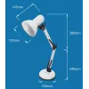 Pöytävalaisin ESPERANZA AVIOR E27 12W LED, musta, korkeussäädettävä, taipuisa varsi, E27-kanta