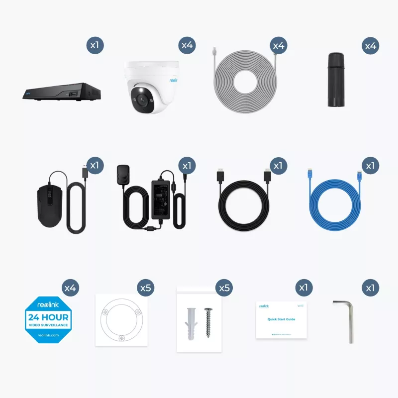 Reolink NVS8-8MD4 -videovalvontasarja johdollinen 8 kanavaa (PS4KD01-8)