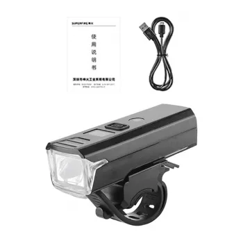 Polkupyörän LED-etuvalo Superfire D6 (malli BL56-B) — kompakti ladattava pyöränvalo