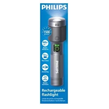 Taskulamppu Philips uudelleenladattava USB-C 1500 lm 2000 mAh