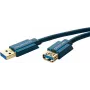 ClickTronic 1,8 m USB 3.0 A/A m/w 1,8 m USB-A-USB-A-kaapeli sininen, USB-kaapeli (70119)