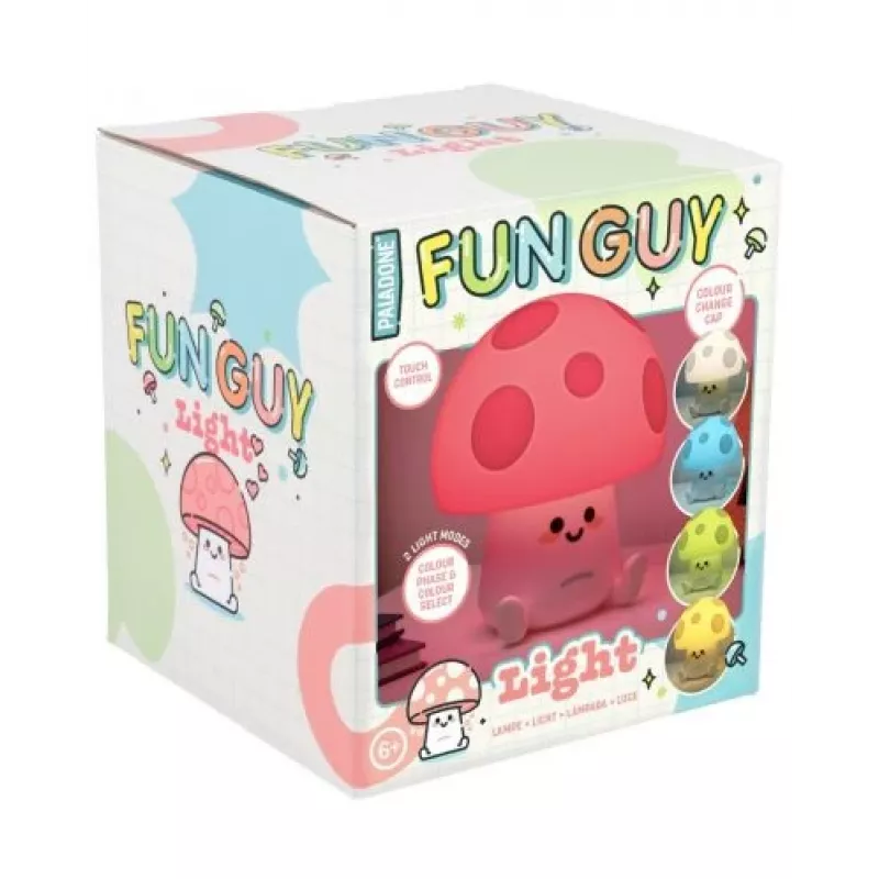 Pöytävalaisin Paladone Fun Guy Mushroom Light – uutuus sienen muotoinen LED-yövalaisin