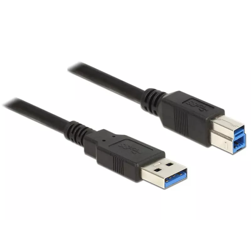 USB-kaapeli DeLOCK 85070 USB 3.2 Gen 1 5 m USB A USB B musta