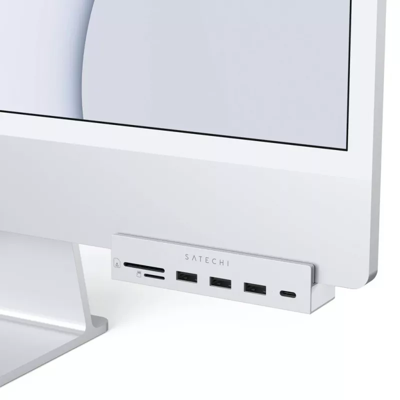 Kannettavan tietokoneen telakka / porttitoistin Satechi ST-UCICHS USB 3.2 Gen 1 Type-C, USB-A-liitännät, SD/MicroSD, hopea