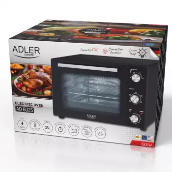 Sähköuuni Adler AD 6025 — 35 L tilavuus, 1500 W, musta