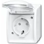 BUSCH JAEGER 20 EBW-54 - CEE 7/3 - 2P+E - valkoinen - IP44 - 250 V - 16 A