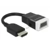 Delock 65587 HDMI-A-uros–VGA (D-Sub 15) -naaras -sovitin äänellä, musta/valkoinen