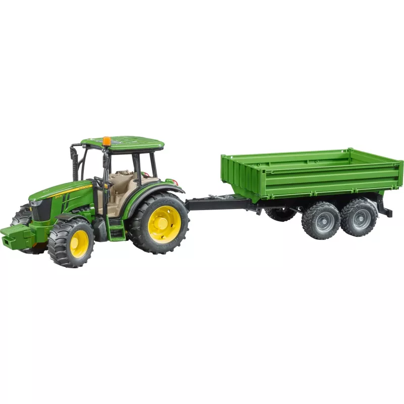 Traktorimalli BRUDER John Deere 5115 M kippikärryllä