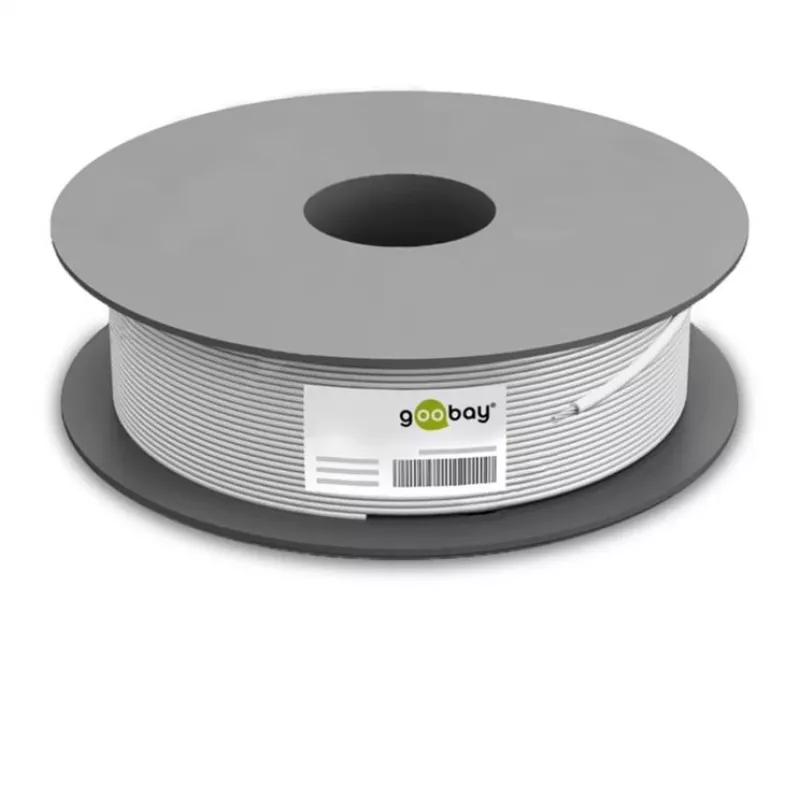 Wentronic Goobay CAT 6 verkkokaapeli, S/FTP (PiMF), harmaa, 305 m – CCA kupariseos, AWG 23/1 (solid), PVC (95696)