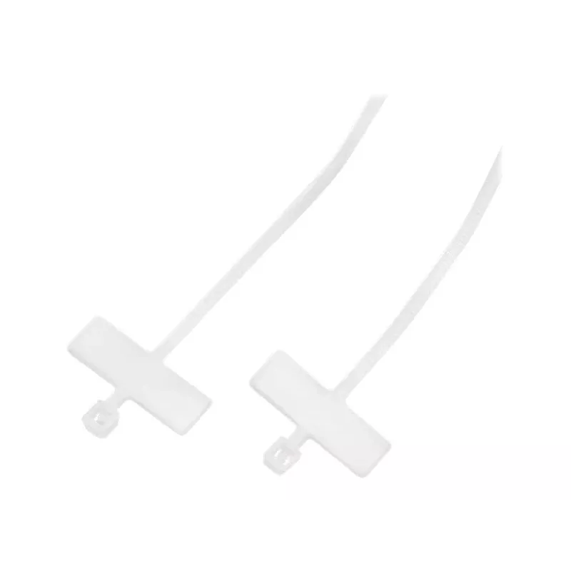 Kaapelikiinnike merkintäkentällä (vaaka) - pituus 100 mm - leveys 2,5 mm