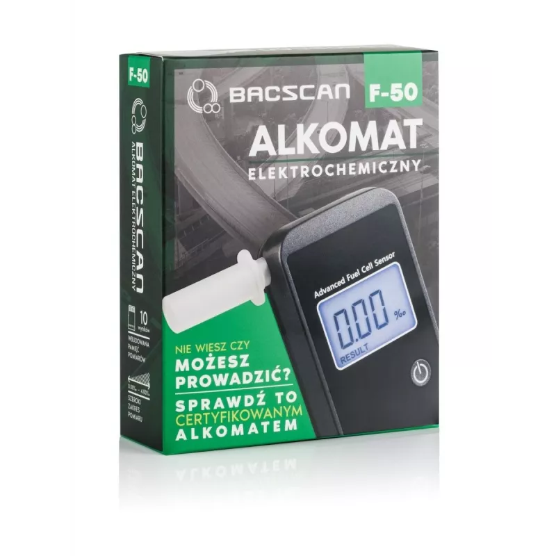BACscan F-50 -alkometri 0 - 4 % musta
