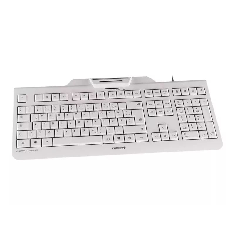CHERRY KC 1000 SC langallinen älykorttinäppäimistö vaaleanharmaa USB QWERTY UK