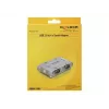 Delock 87414 USB 2.0 - 4x sarjaportti RS-232 -sovitin, sis. 1 m jatkokaapeli, hopea