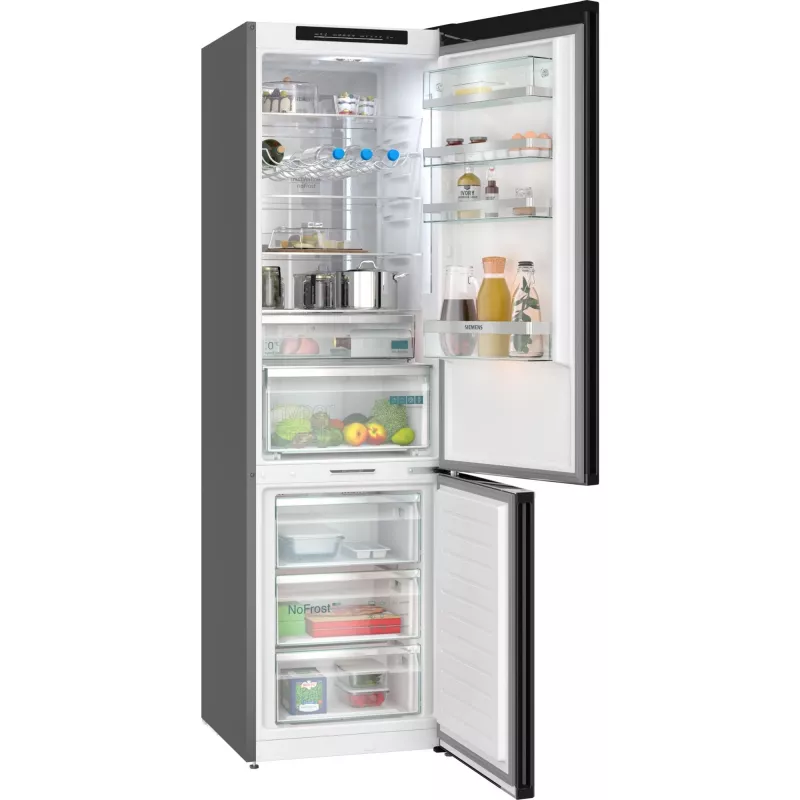 Jää-pakastinyhdistelmä Siemens KG39NSBBF vapaasti seisova 363 L, NoFrost, 33 dB, musta