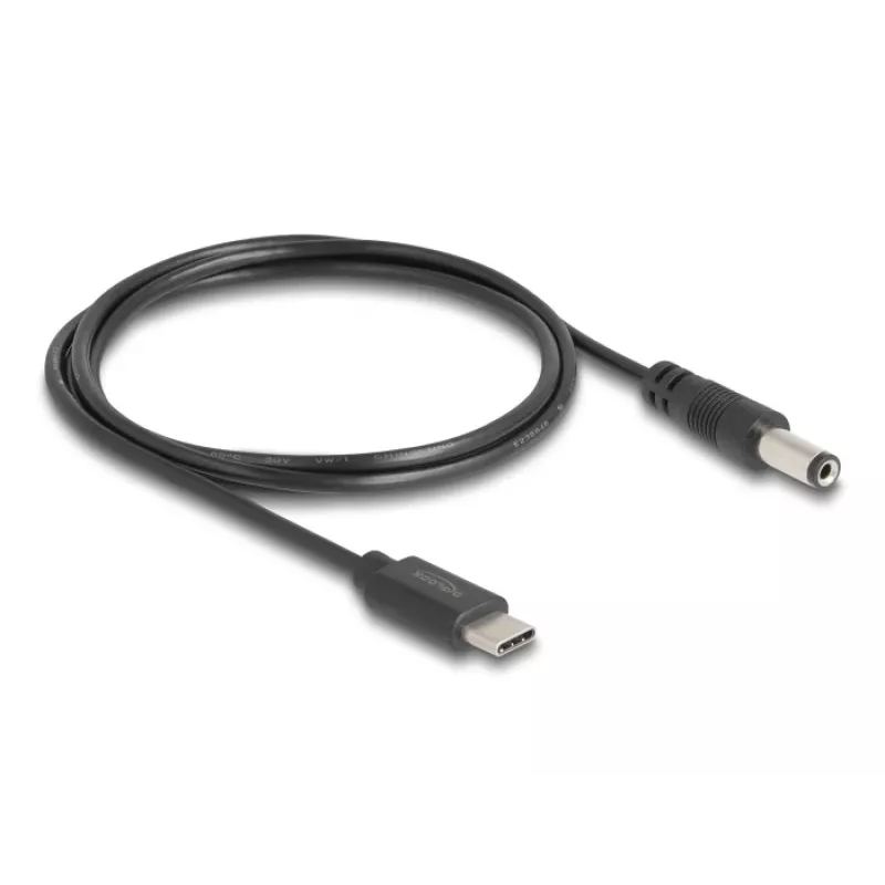 DeLOCK USB Type-C virtakaapeli 1 m 5,5 x 2,1 mm pistoke 5 V 1,5 A