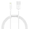 Baseus CALYS-A02 matkapuhelinkaapeli valkoinen 1 m USB A Lightning