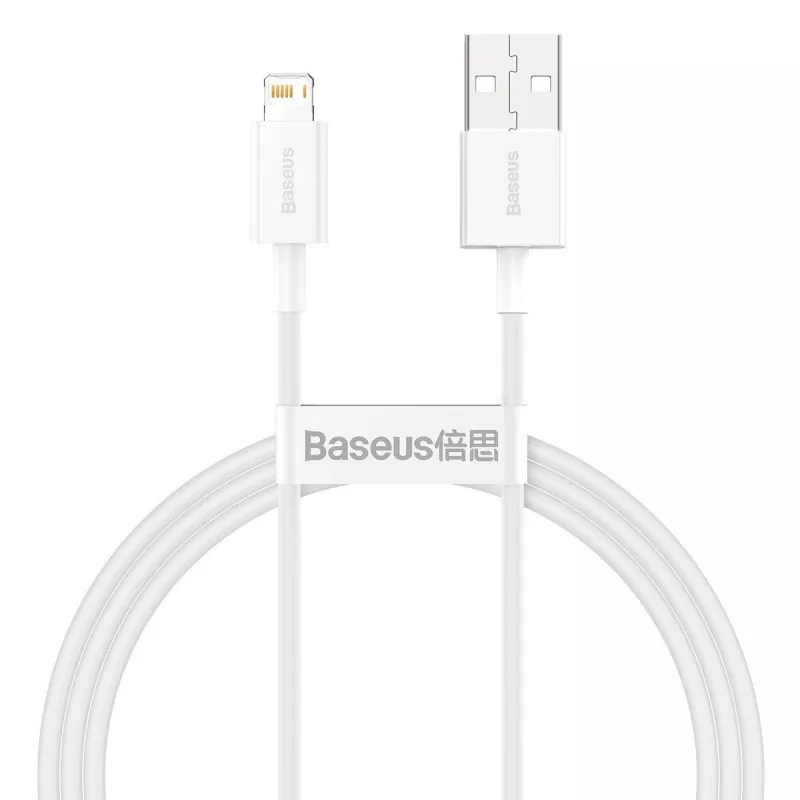 Baseus CALYS-A02 matkapuhelinkaapeli valkoinen 1 m USB A Lightning