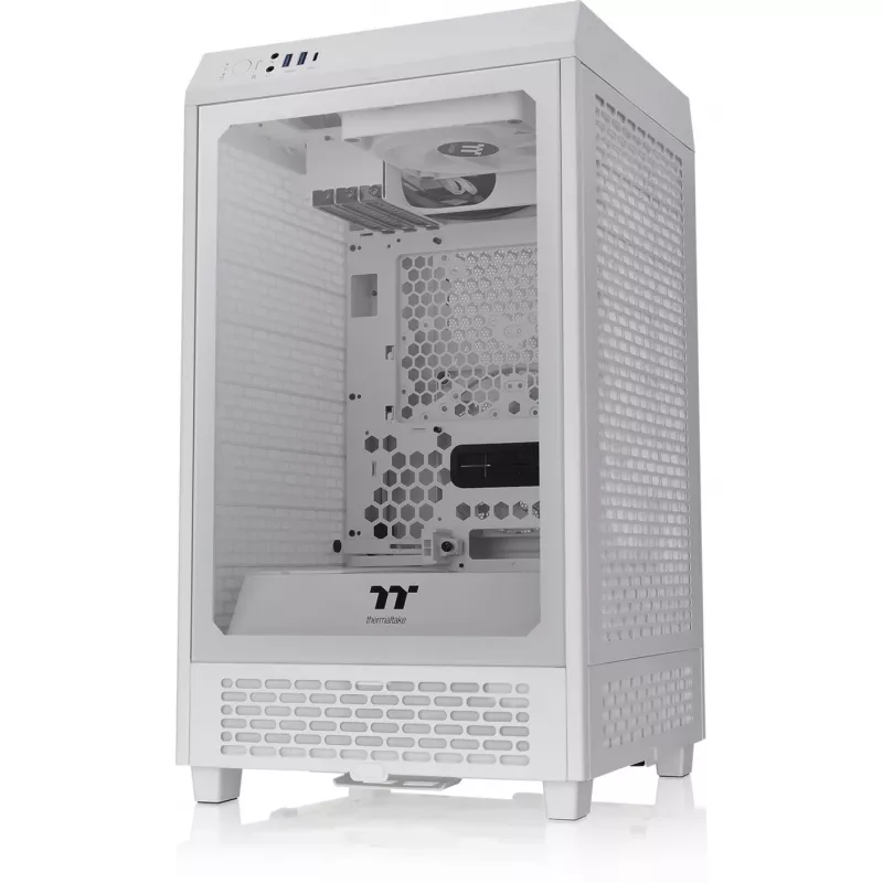 Thermaltake The Tower 200 Micro-Tower Mini-ITX-kotelo ikkunalla valkoinen