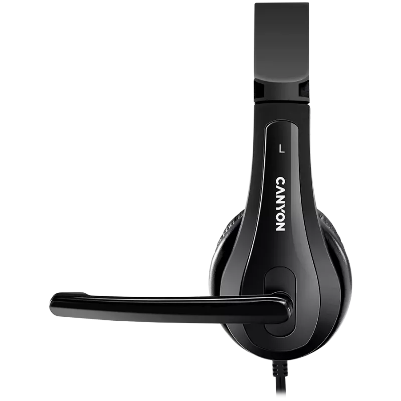CANYON PC-kuulokemikrofoni HSC-1 PC Mic Flat 2m musta