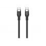 Hyper 1,5 m silikoni USB-C - USB-C 60W latauskaapeli - musta