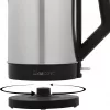 vedenkeitin Clatronic 1,5 L 2200 W musta ruostumaton teräs