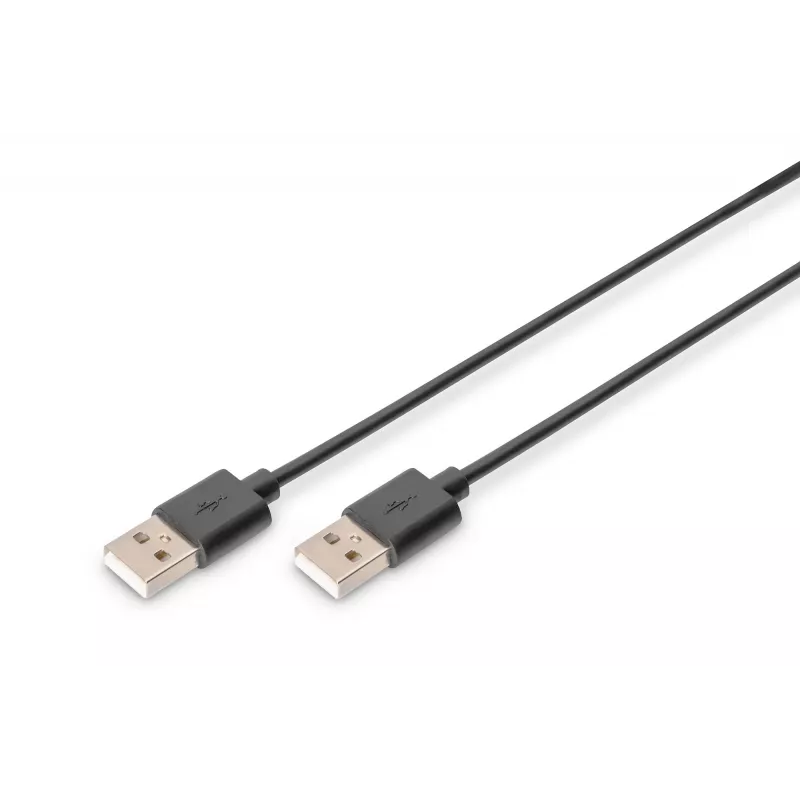 Assmann USB-liitäntäkaapeli, tyyppi A M/M, 3,0 m, USB 2.0 yhteensopiva, UL, musta (AK-300100-030-S)