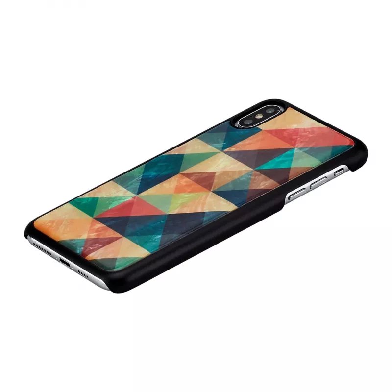 iKins puhelinkotelo iPhone XS Max — mosaiikkikuvio, musta