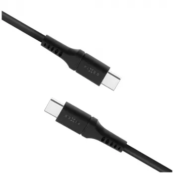 USB-C–USB-C-kaapeli FIXED FIXDLS-CC12-BK, 1,2 m, 60 W virta ja data