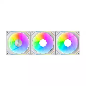 Kotelotuuletin Darkflash Gauss G24 3-in-1 valkoinen 120 mm — 3 kpl:n sarja, 120 mm